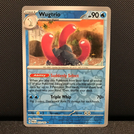 Wugtrio Reverse Holo 053/182 - Paradox Rift Pokemon Card - NM/Mint