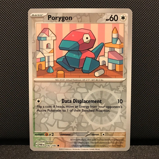Porygon Reverse Holo 142/182 - Paradox Rift Pokemon Card - NM/Mint