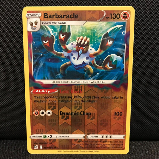 Barbaracle Reverse Holo 107/196 - Lost Origin Pokemon Card - NM/Mint