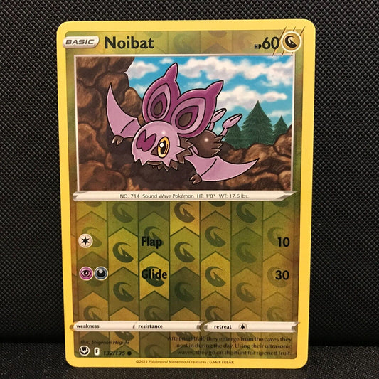 Noibat Reverse Holo 132/195 - Silver Tempest Pokemon Card - NM/Mint