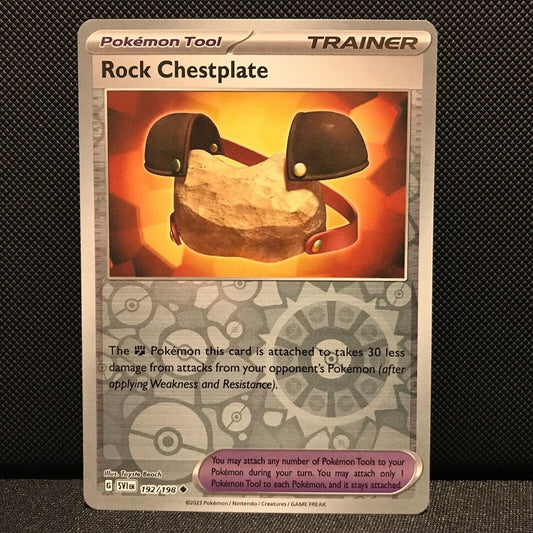 Rock Chestplate Reverse Holo 192/198 - SV1EN Base Set Pokemon Card - NM/Mint