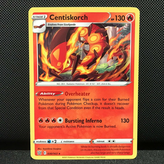 Centiskorch 30/163 - Battle Styles Pokemon Card - NM/Mint