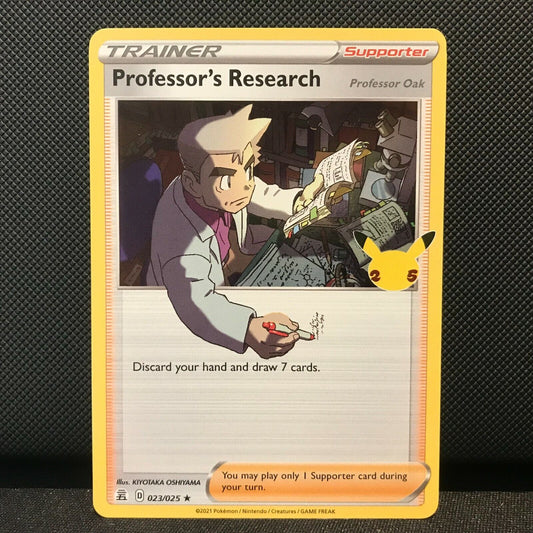 Professor's Research 023/025 - Celebrations Pokemon Card - NM/Mint