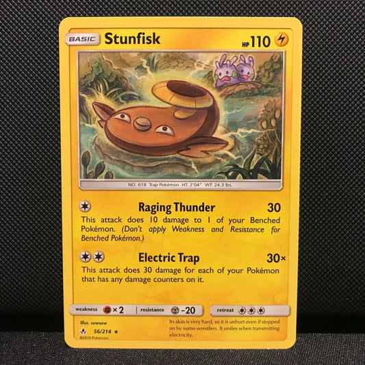 Stunfisk 56/214 - Unbroken Bonds Pokemon Card - NM/Mint