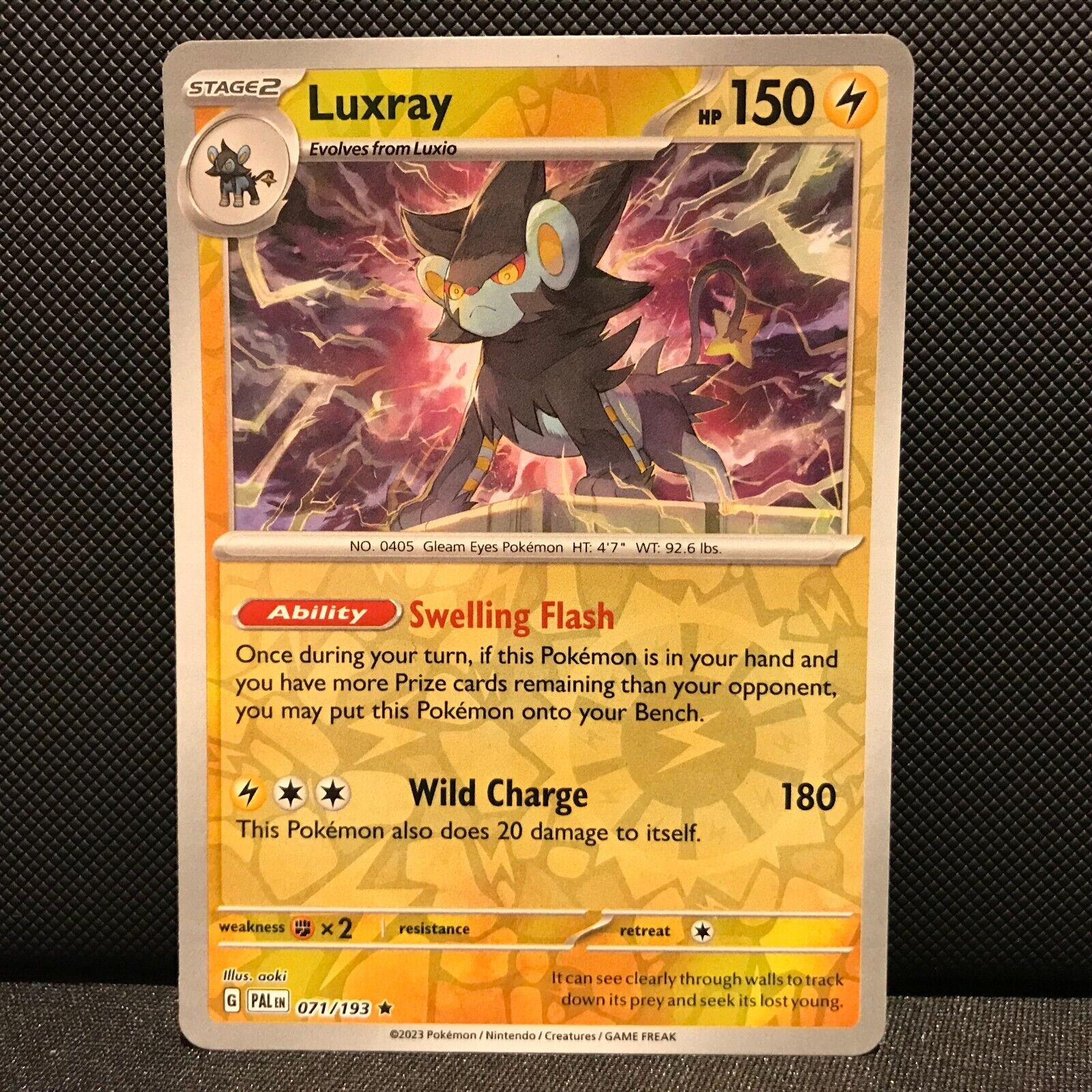 Luxray Reverse Holo 071/193 - SV2 Paldea Evolved Pokemon Card - NM/Mint