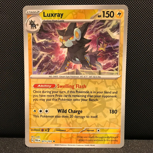 Luxray Reverse Holo 071/193 - SV2 Paldea Evolved Pokemon Card - NM/Mint