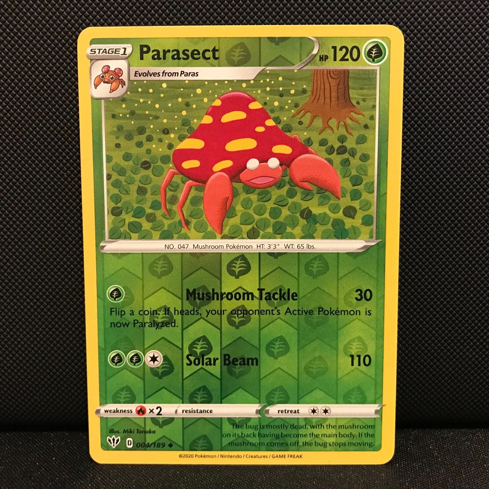 Parasect Reverse Holo 4/189 - Darkness Ablaze Pokemon Card - NM/Mint