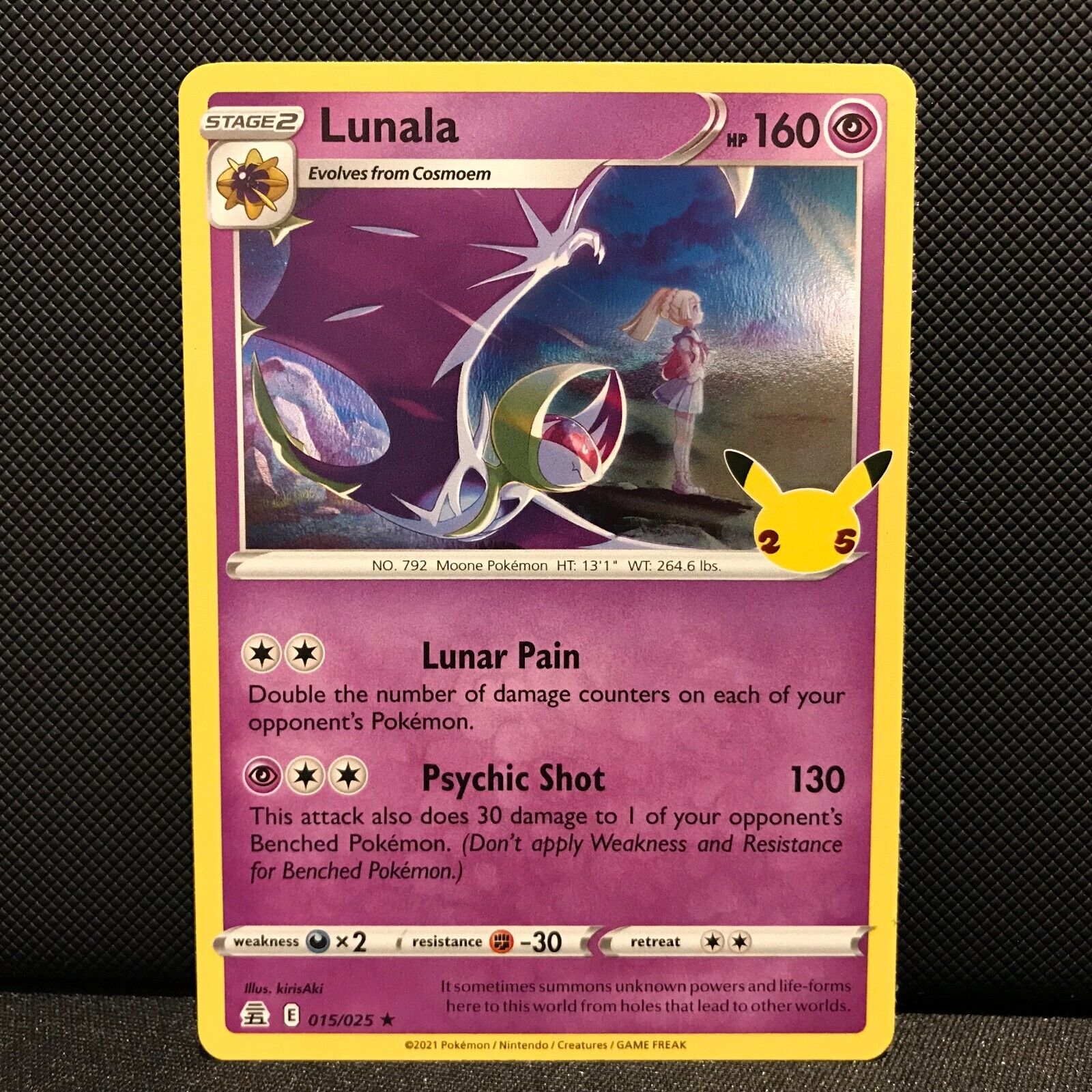 Lunala 015/025 - Celebrations Pokemon Card - NM/Mint