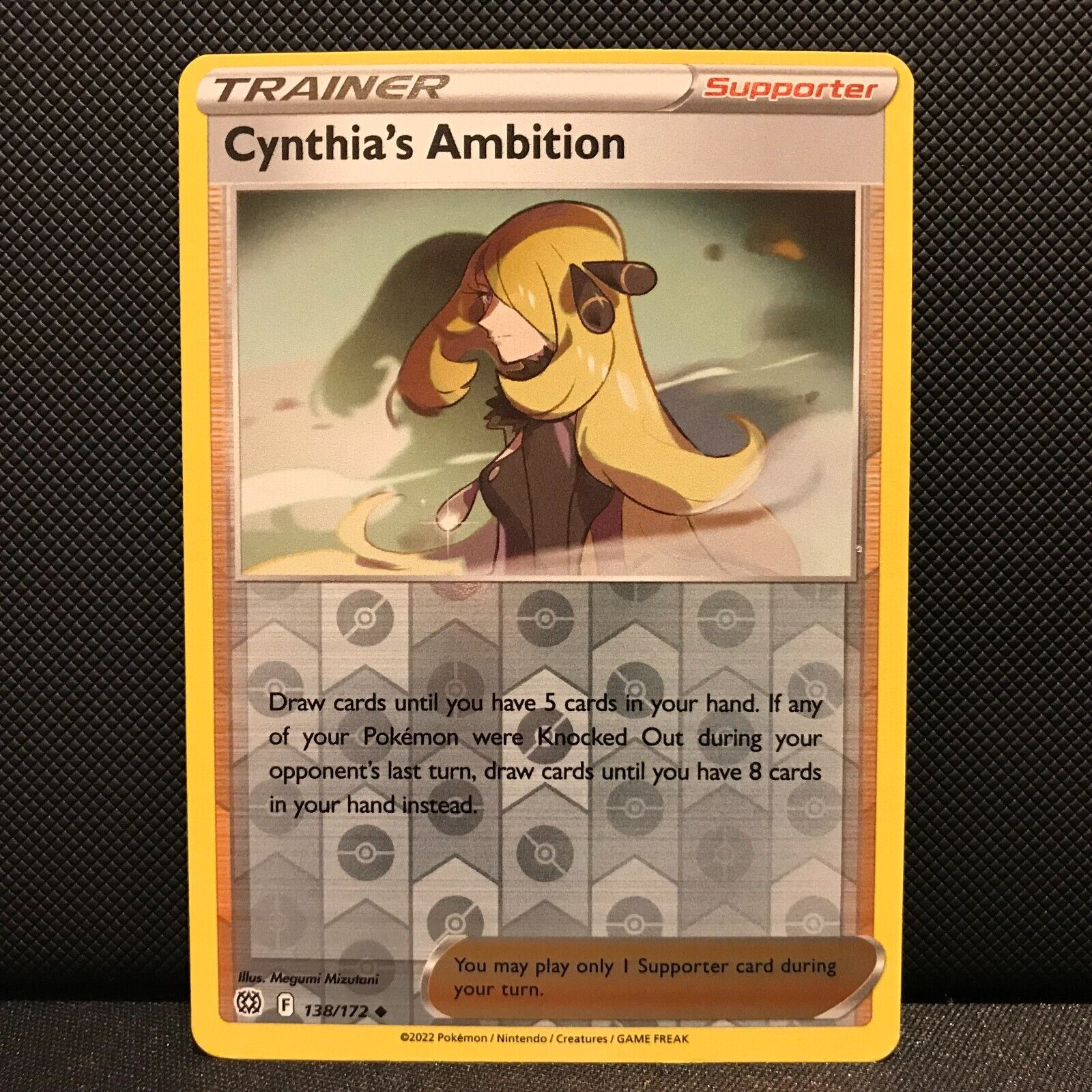 Cynthia's Ambition Reverse Holo 138/172 - Brilliant Stars Pokemon Card - NM/Mint