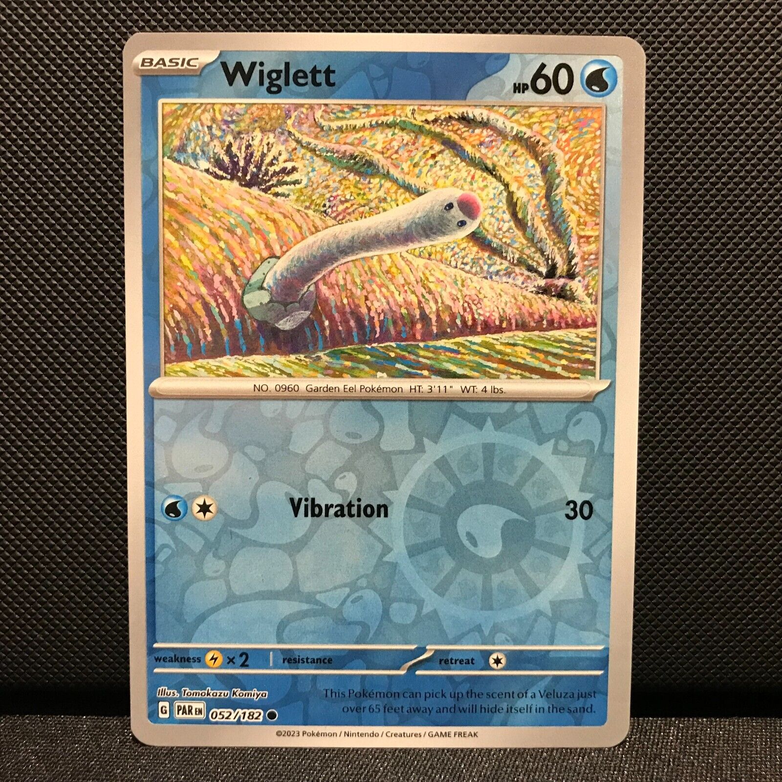 Wiglett Reverse Holo 052/182 - Paradox Rift Pokemon Card - NM/Mint