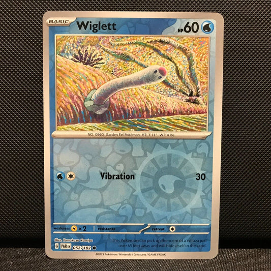 Wiglett Reverse Holo 052/182 - Paradox Rift Pokemon Card - NM/Mint