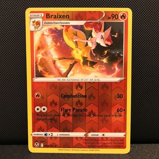Braxien Reverse Holo 26/195 - Silver Tempest Pokemon Card - NM/Mint