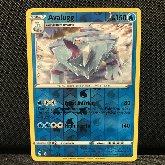 Avalugg Reverse Holo 45/203 - Evolving Skies Pokemon Card - NM/Mint