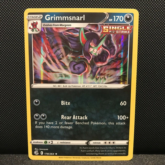 Grimmsnarl Holo 178/264 - Fusion Strike Pokemon Card - NM/Mint