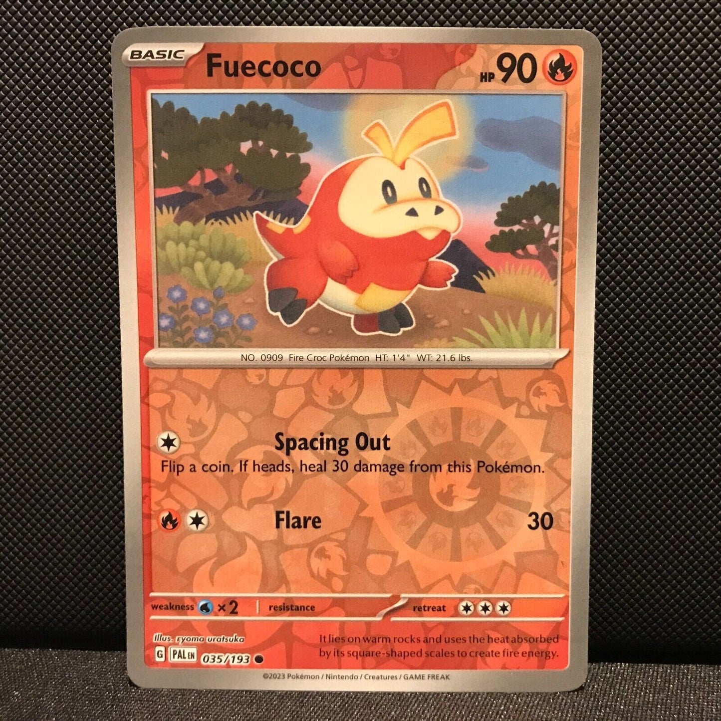 Fuecoco Reverse Holo 035/193 - SV2 Paldea Evolved Pokemon Card - NM/Mint