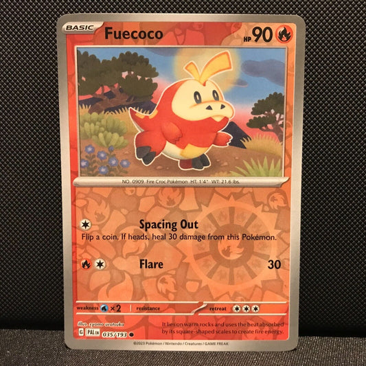Fuecoco Reverse Holo 035/193 - SV2 Paldea Evolved Pokemon Card - NM/Mint
