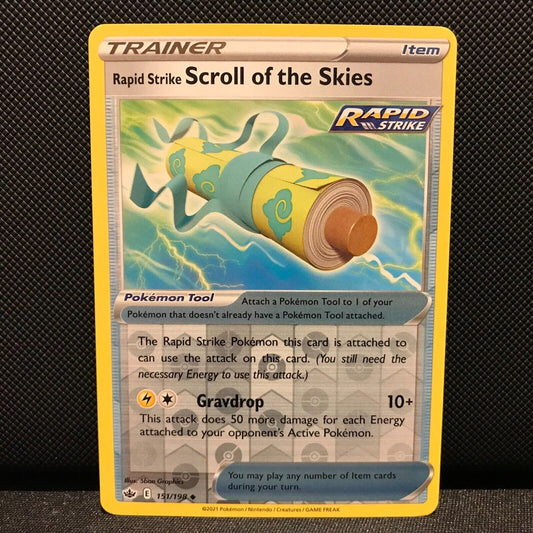 Scroll of the Skies Reverse Holo 151/198 - Chilling Reign Pokemon Card - NM/M