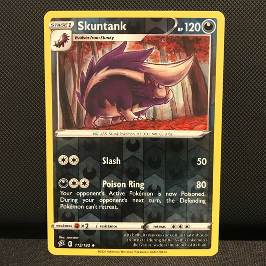 Skuntank Reverse Holo 115/192 - Rebel Clash Pokemon Card NM/Mint