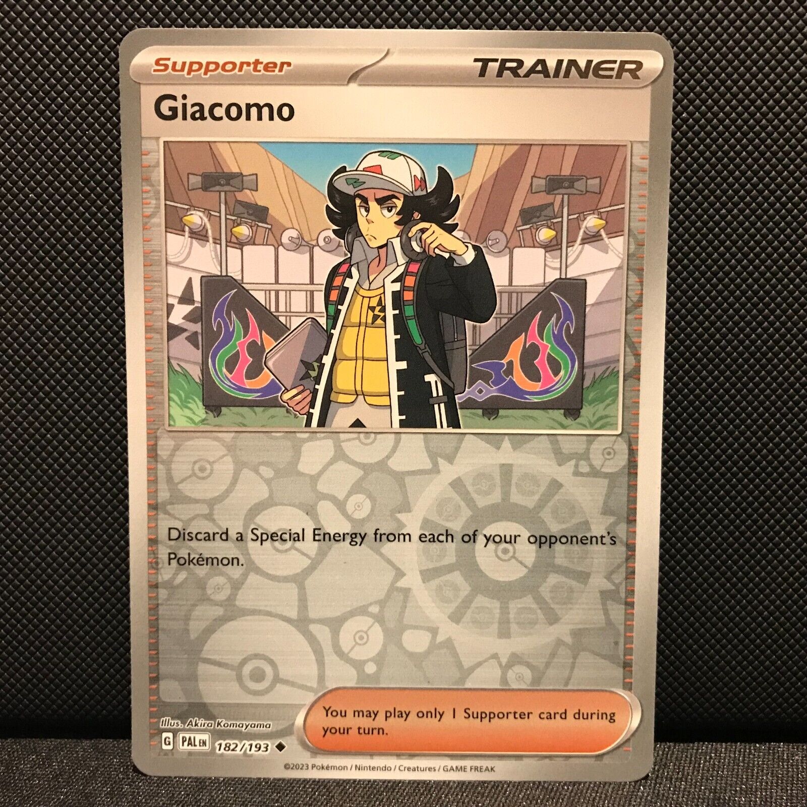 Giacomo Reverse Holo 182/193 - SV2 Paldea Evolved Pokemon Card - NM/Mint