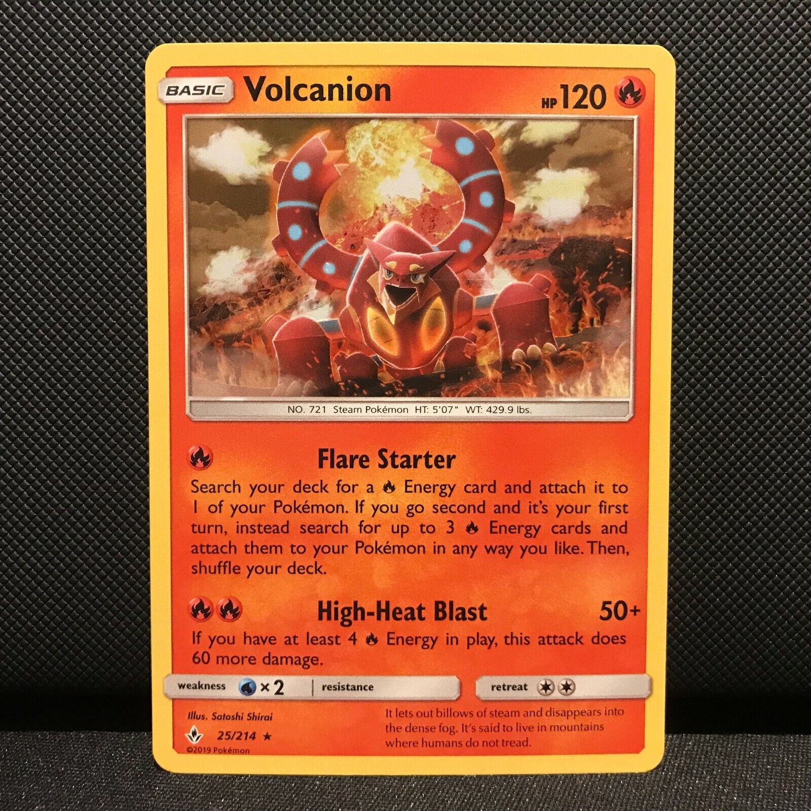 Volcanion Holo 25/214 - Unbroken Bonds Pokemon Card - NM/Mint