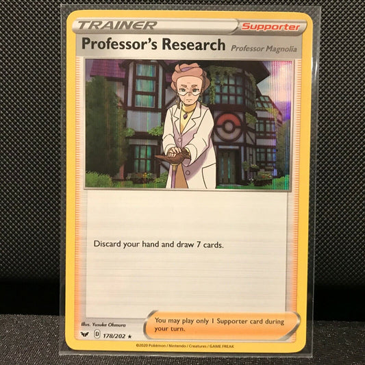 Professor's Research 178/202 - Sword & Shield Base Set Pokemon Card - NM/Mint