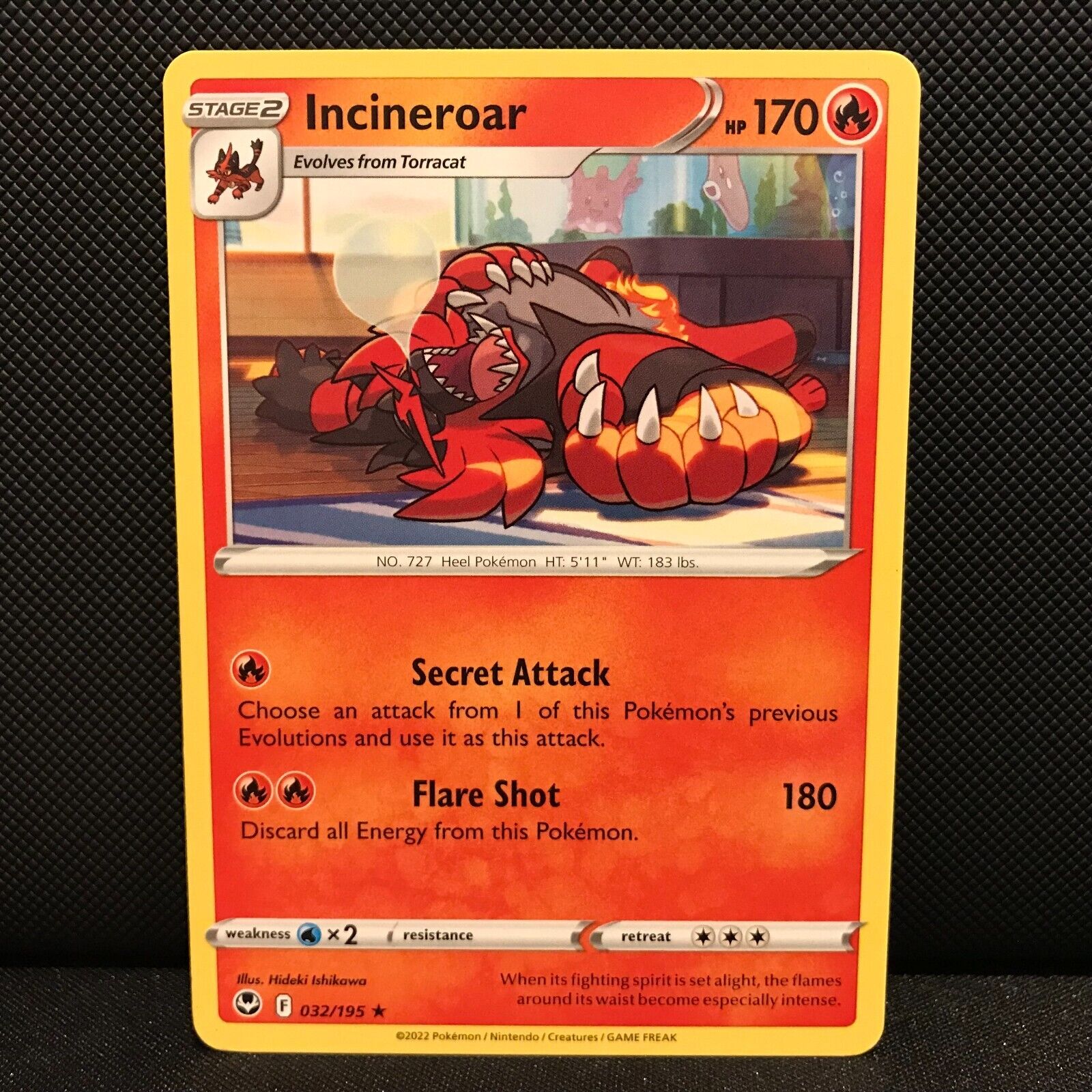 Incineroar 32/195 - Silver Tempest Pokemon Card - NM/Mint