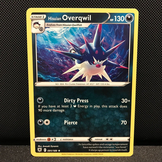 Hisuian Overqwil 91/189 - Astral Radiance Pokemon Card - NM/Mint