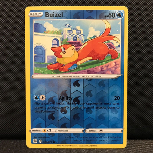 Buizel Reverse Holo 38/172 - Brilliant Stars Pokemon Card - NM/Mint