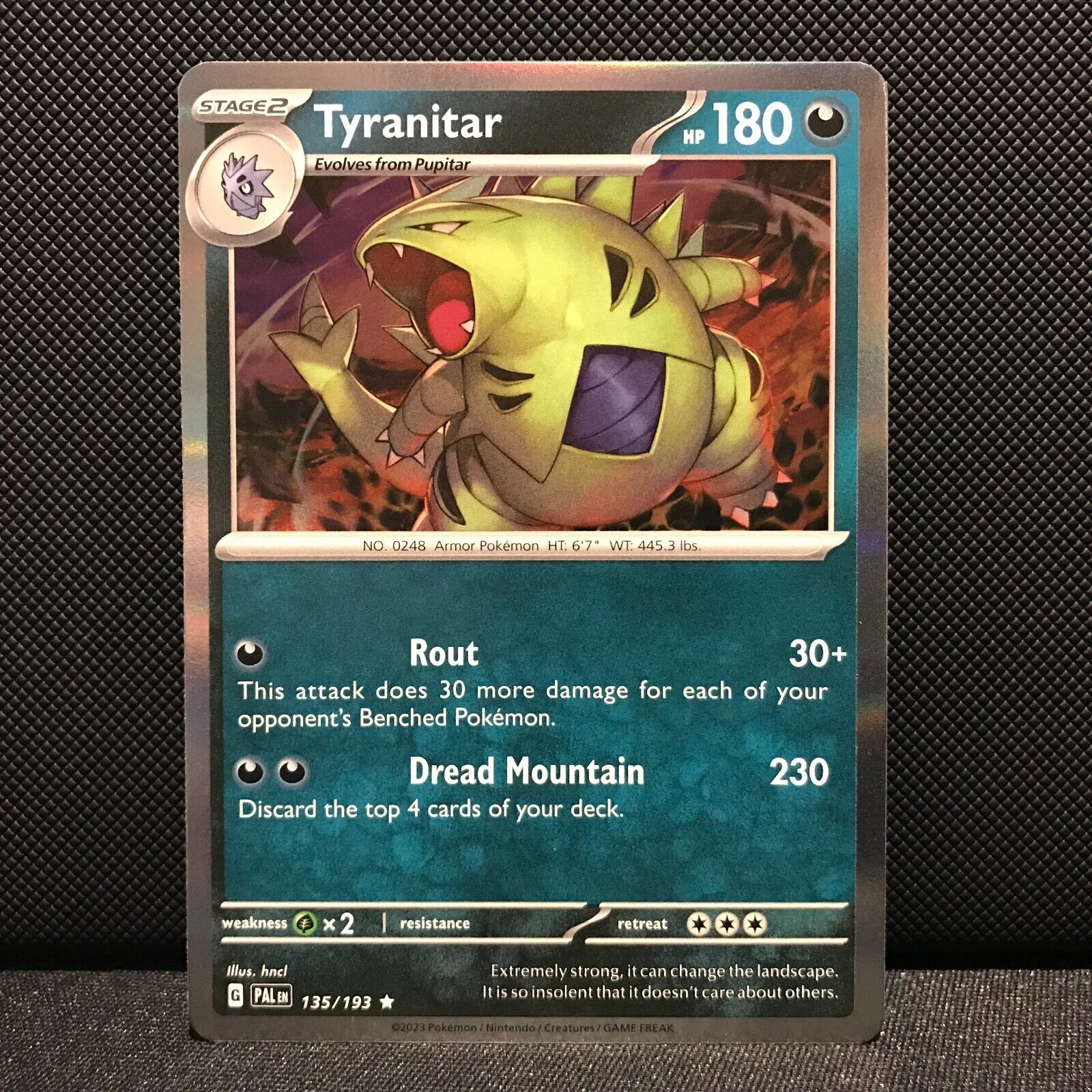 Tyranitar Holo 135/193 - SV2 Paldea Evolved Pokemon Card - NM/Mint