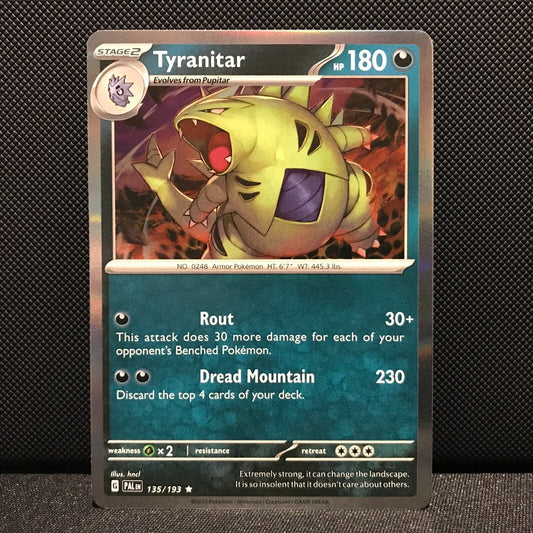 Tyranitar Holo 135/193 - SV2 Paldea Evolved Pokemon Card - NM/Mint