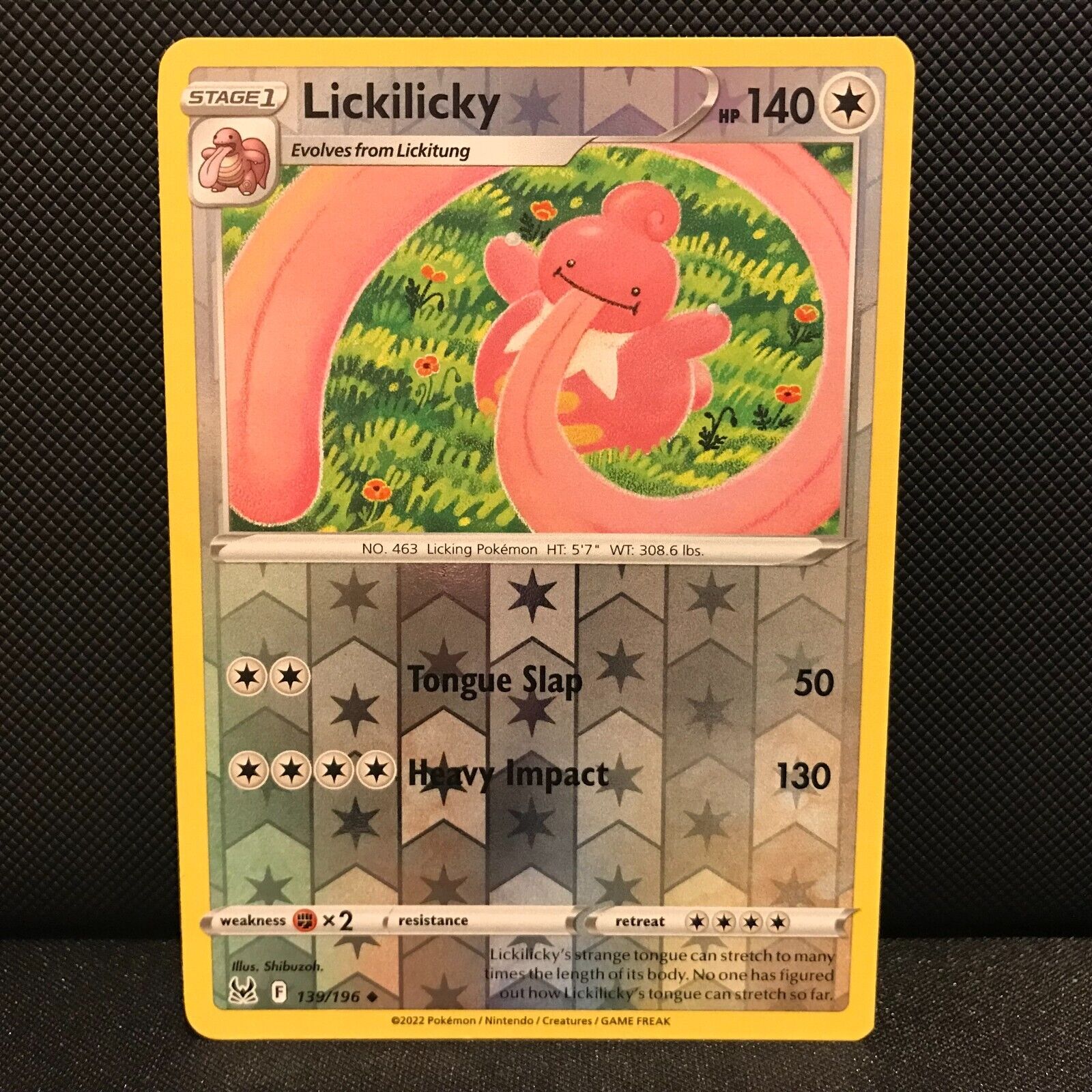 Lickilicky Reverse Holo 139/196 - Lost Origin Pokemon Card - NM/Mint