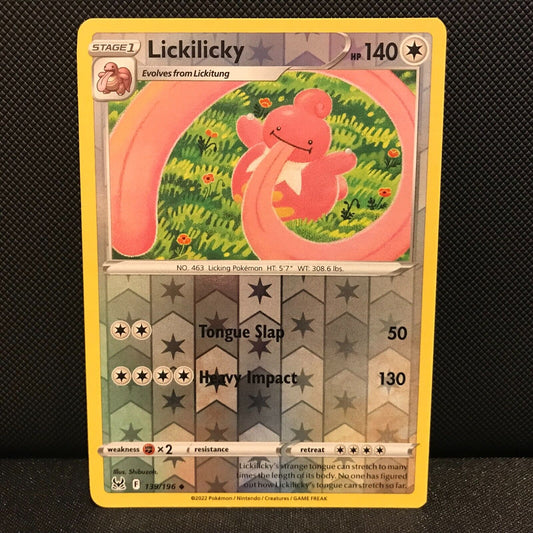Lickilicky Reverse Holo 139/196 - Lost Origin Pokemon Card - NM/Mint
