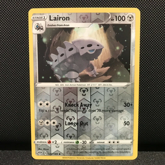 Lairon Reverse Holo 122/189 - Darkness Ablaze Pokemon Card - NM/Mint