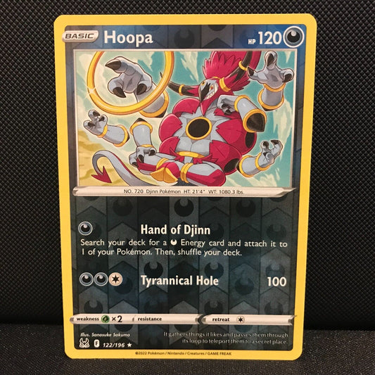 Hoopa Reverse Holo 122/196 - Lost Origin Pokemon Card - NM/Mint