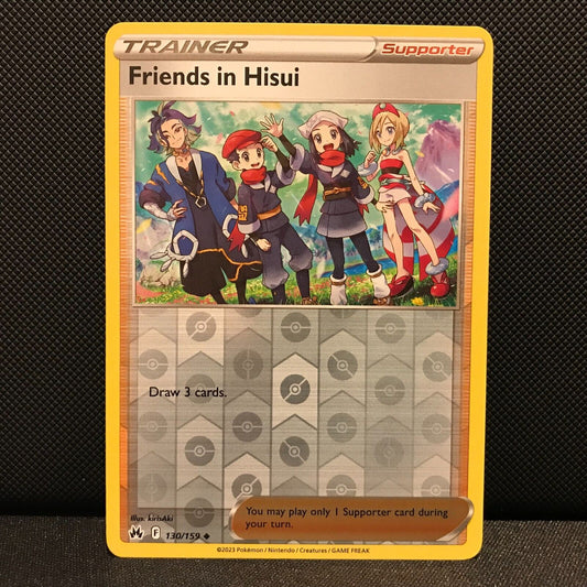 Friends in Hisui Reverse Holo 130/159 - Crown Zenith Pokemon Card - NM/Mint