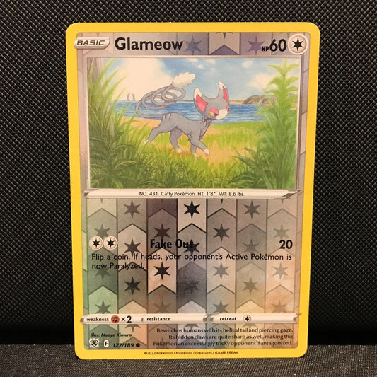 Glameow Reverse Holo 127/189 - Astral Radiance Pokemon Card - NM/Mint