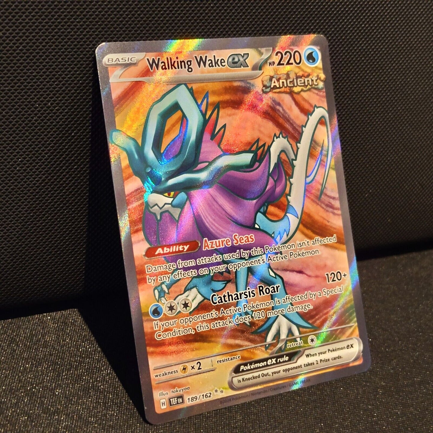 Walking Wake EX 189/162 - Temporal Forces Pokemon Card - NM/Mint