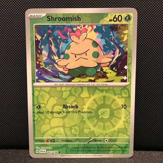 Shroomish Reverse Holo 003/198 - SV1EN Base Set Pokemon Card - NM/Mint