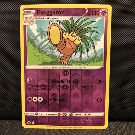 Exeggutor Reverse Holo 58/159 - Crown Zenith Pokemon Card - NM/Mint