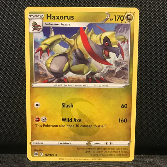 Haxorus 112/172 - Brilliant Stars Pokemon Card - NM/Mint
