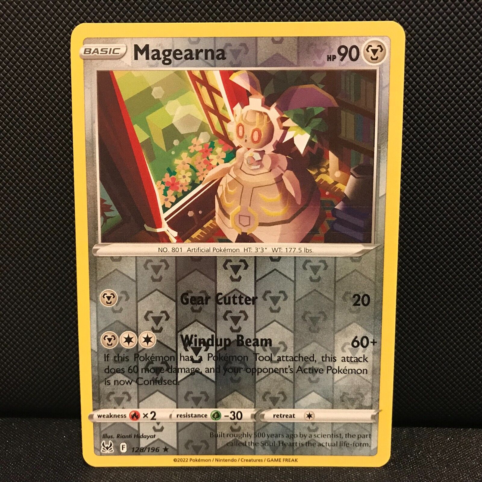 Magearna Reverse Holo 128/196 - Lost Origin Pokemon Card - NM/Mint