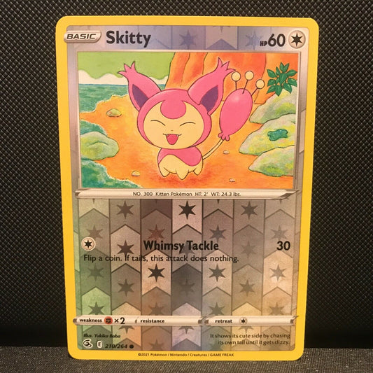 Skitty Reverse Holo 210/264 - Fusion Strike Pokemon Card - NM/Mint