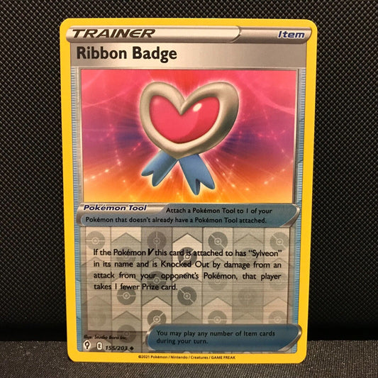 Ribbon Badge Reverse Holo 155/203 - Evolving Skies Pokemon Card - NM/Mint