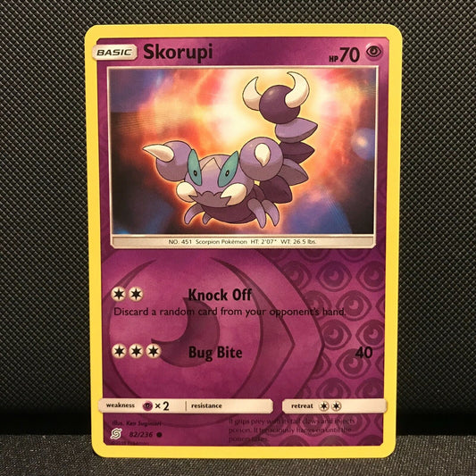 Skorupi Reverse Holo 82/236 - Unified Minds Pokemon Card - NM/Mint