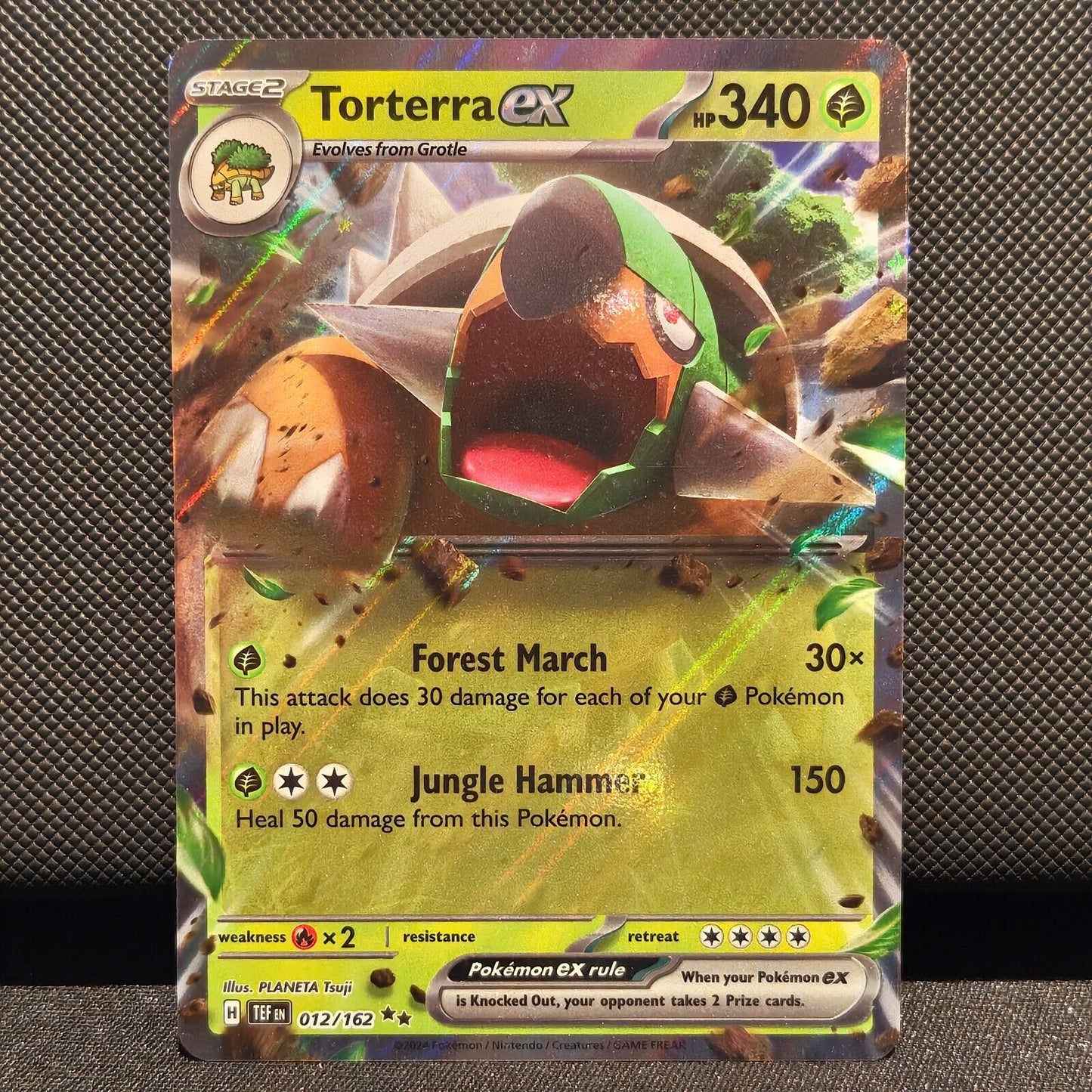Torterra EX 012/162 - Temporal Forces Pokemon Card - NM/Mint