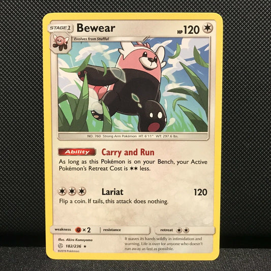Bewear 182/236 - Cosmic Eclipse Pokemon Card - NM/Mint