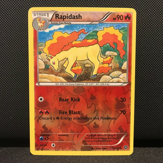 Rapidash Reverse Holo 17/114 - Steam Siege Pokemon Card - NM/Mint