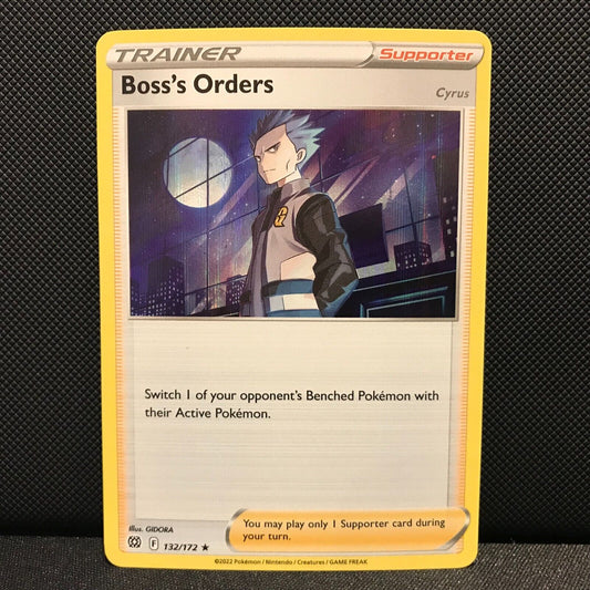 Boss's Orders Holo 132/172 - Brilliant Stars Pokemon Card - NM/Mint