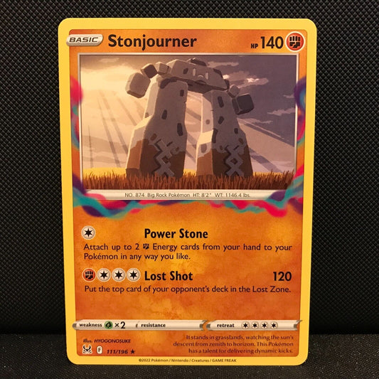 Stonjourner 111/196 - Lost Origin Pokemon Card - NM/Mint