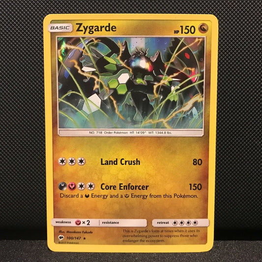 Zygarde Holo 100/147- Burning Shadows Pokemon Card - NM/Mint